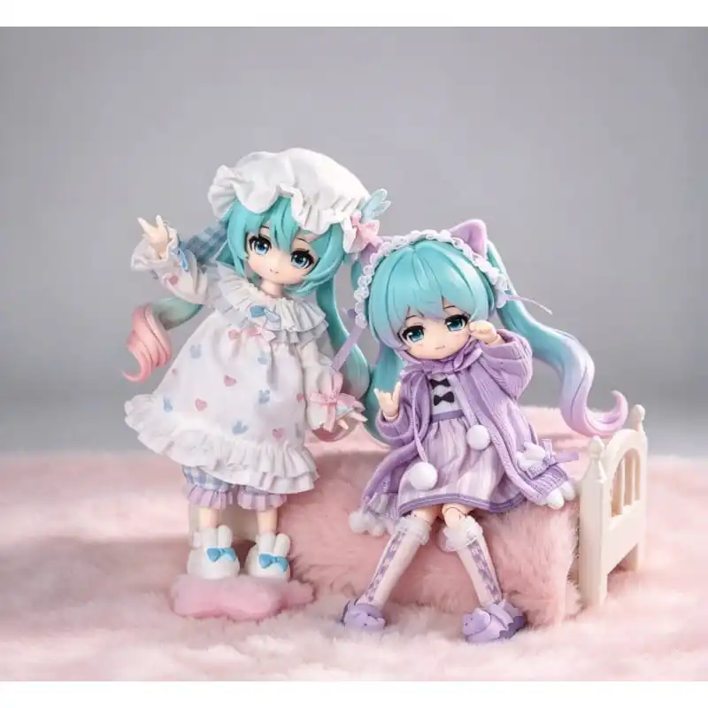 Blokees Hatsune Miku Daalamode Series Sweet Dream Party Action Figure, Fluffy Collectible Bjd Doll Desktop Display Gift view 3