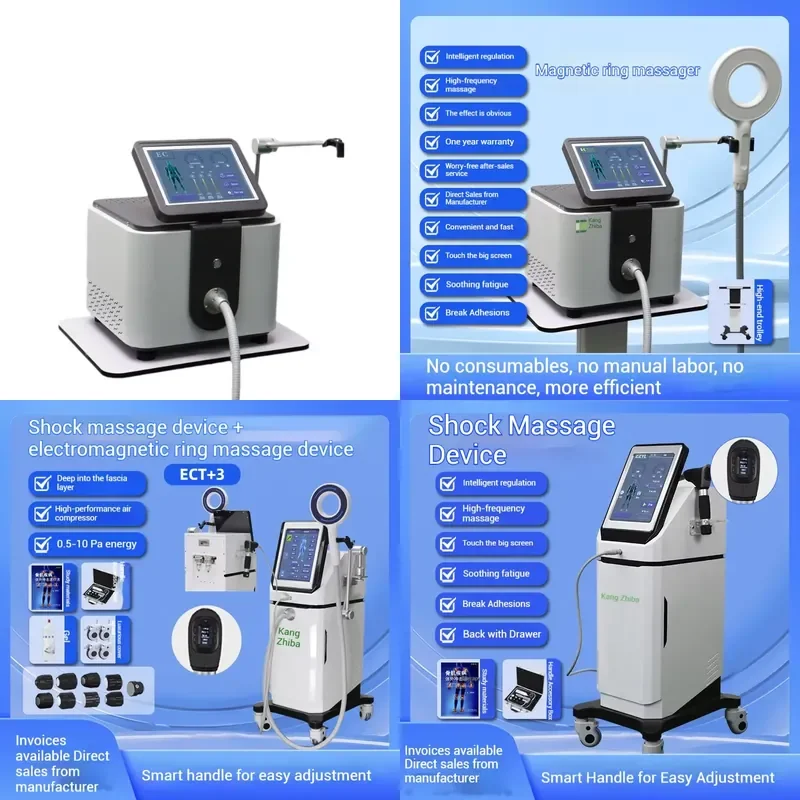 External Pneumatic Shock Wave Physiotherapy Instrument for Ballistic Muscle Fascia and Joint Pain Therapy