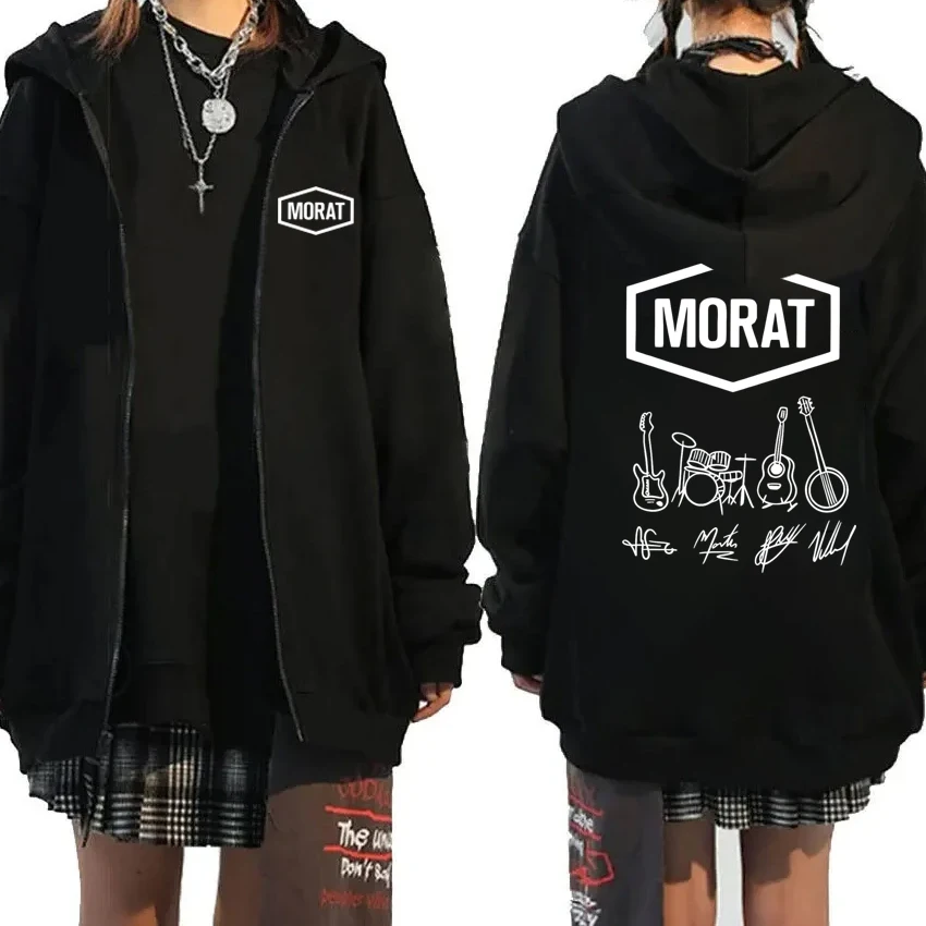 

High Quality Colombia Band Morat New Album Tour 2025 Graphics Zipper Hoodie Unisex vintage Coat Jacket Men women Fleece pullover