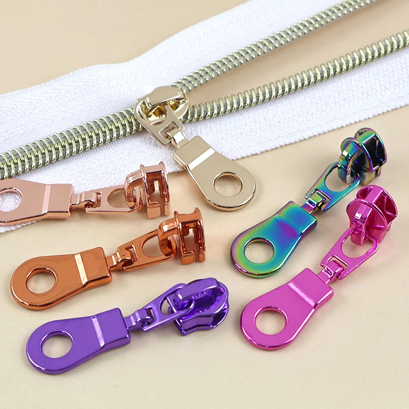 

20/50Pcs 5# Color Zipper Sliders for Nylon Zips Bag Jackets Replacement Zip Head Backpack Pocket Zippers Puller DIY Accessories