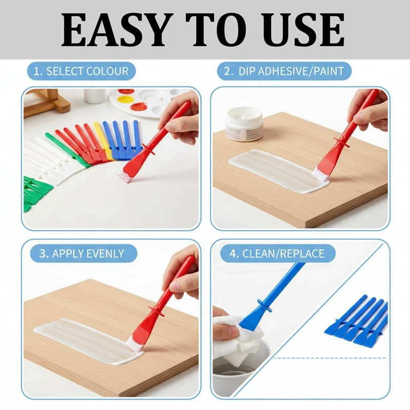 super-offerta-set-di-100-spatole-per-colla-applicatori-di-colla-in-plastica-a-5-colori-con-pennelli-per-artigianato-lavorazione-del-legno-spatole-riutilizzabili