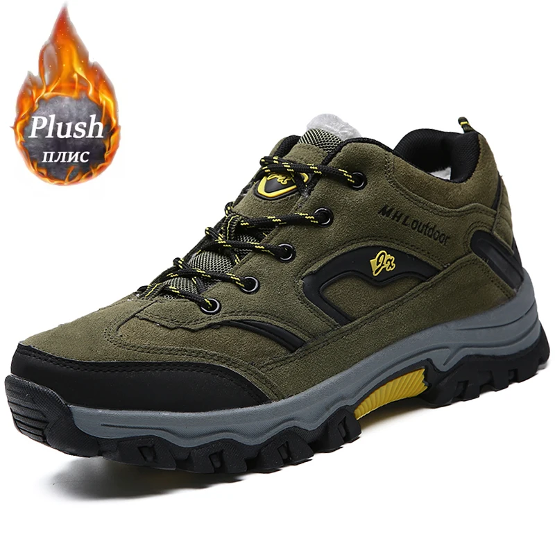 

Outdoor Men Hiking Shoes Sneakers Non-slip Casual Shoe Lightweight Women Walk Shoe Comfortable Fur Tenis Masculino Unisex Winter