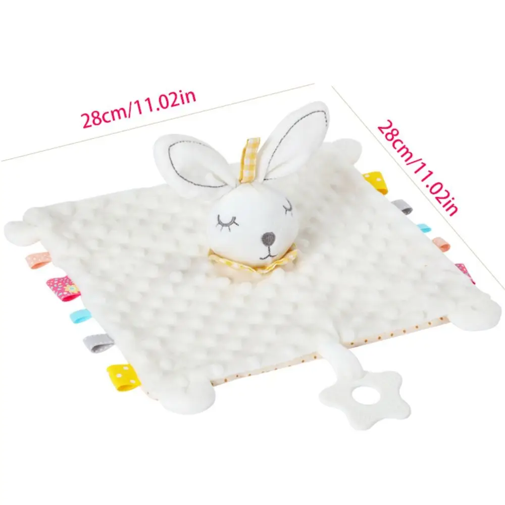 Trooster Baby Beveiliging Rustgevende Handdoek Lekker Speelgoed Siliconen Bijtring Pasgeboren Speeksel Handdoek Konijn Knuffeldier