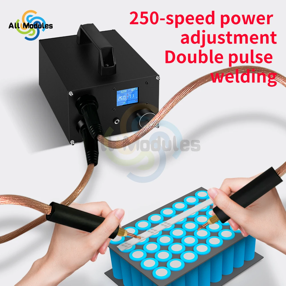 Battery Spot Welder Portable Precision Pulse Capacitor Energy Storage Spot Welding Machine for 18650 Battery