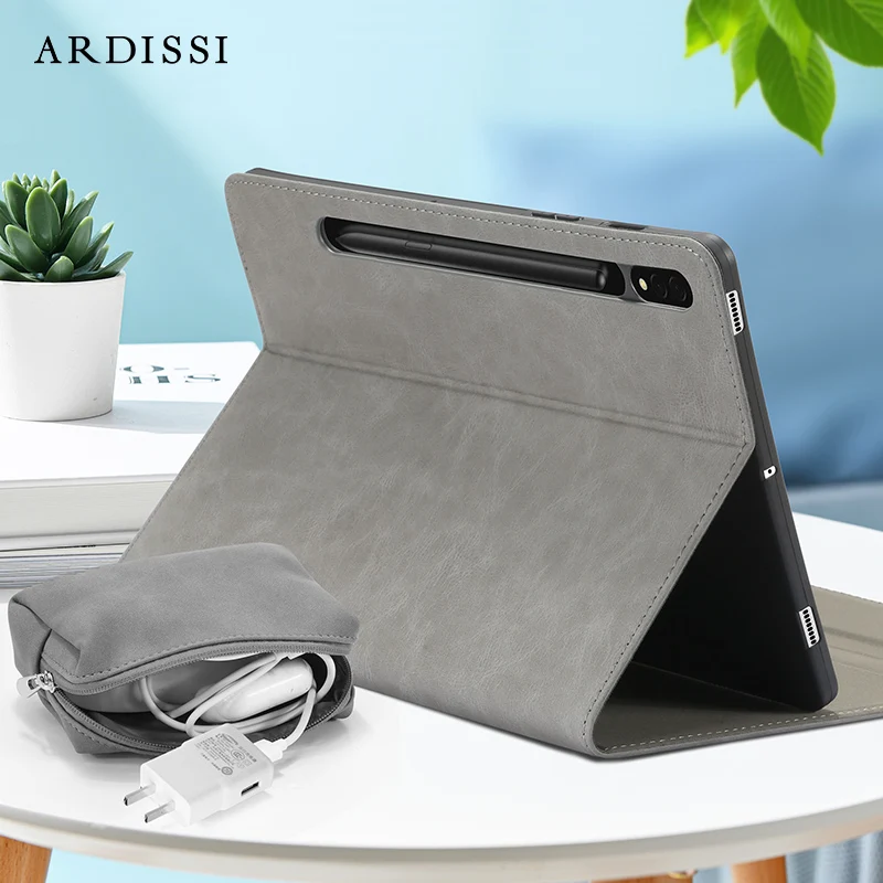 Ardissi Tablet Stand Case Voor Samsung Galaxy Tab S8 Plus S7 Fe S6 Lite Funda Boek Cover Gevallen Microfiber Pu leather Flip Sleeve