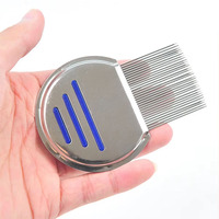 Stainless Steel Metal Teeth Head Lice Comb Remove Nits, Lice, and Fleas Comb for Pet Adults and Children Hair