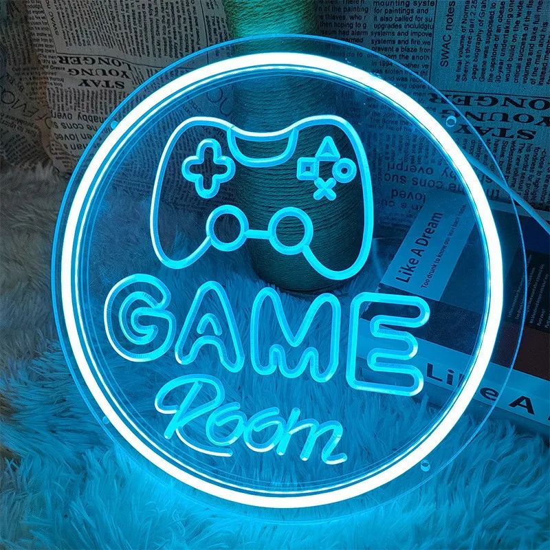 Game Room Neon Sign,LED Neon Light Signs,USB Led Light for Gaming Room,Personalized Gift for Kid,Cyber Room Decor,Neon Art