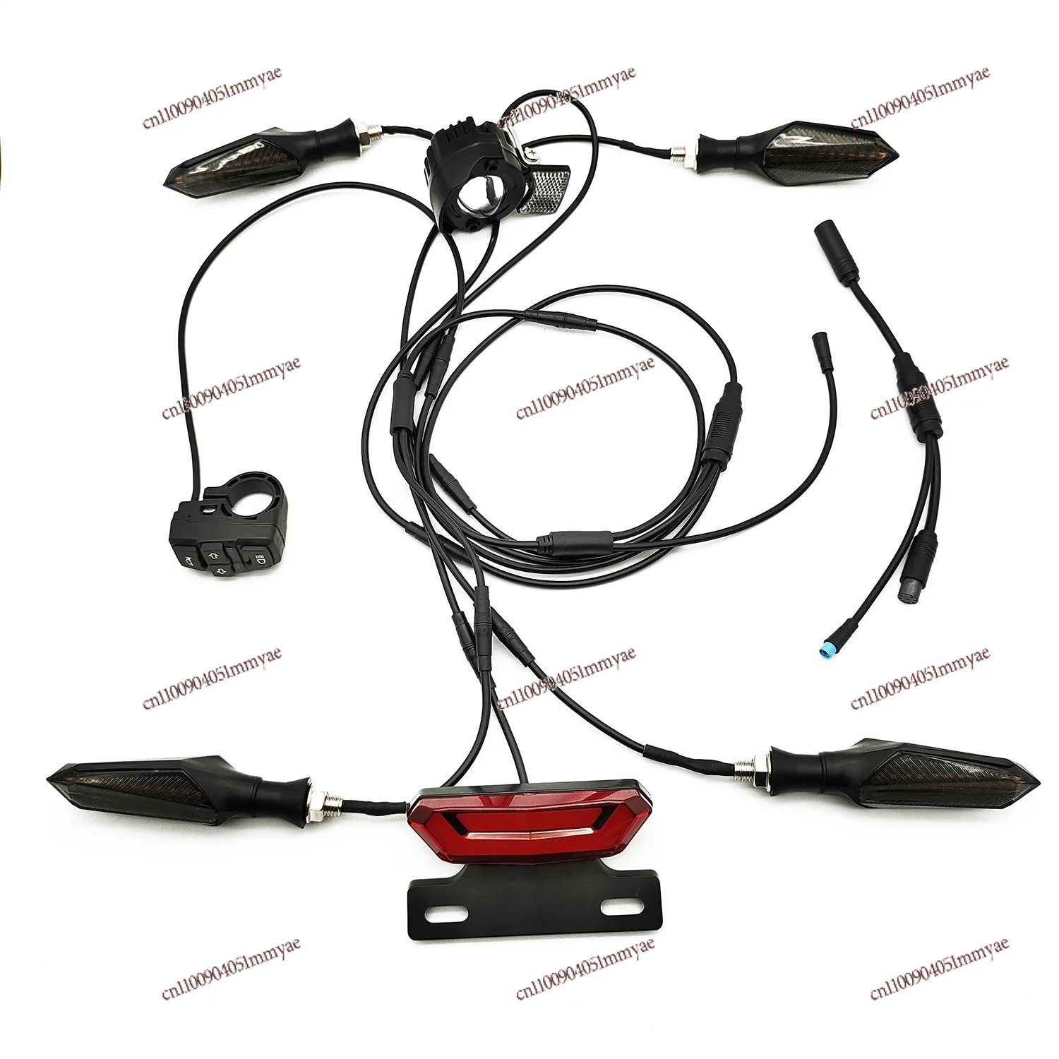 

Electric Bicycle Modification Light Set, Turn Signal, Brake Light, Self propelled Horn Waterproof Cable 6W Low Beam
