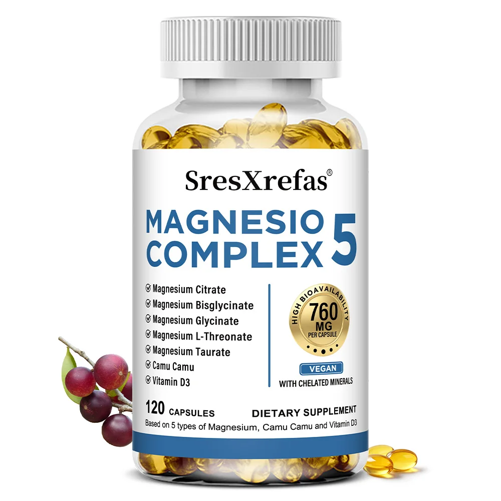 Magnesium Complex Capsules - Improves Mood, Supports Muscle Relaxation, Promotes Bone, Heart and Nerve Health