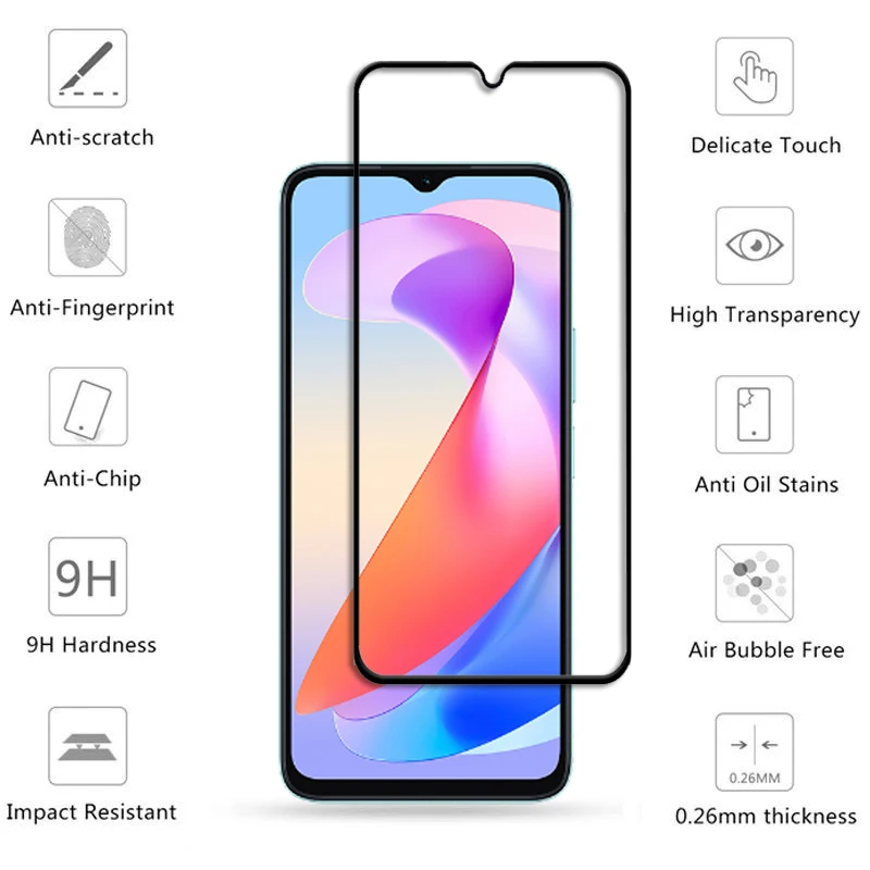 Full Cover Glass For Honor X6a Tempered Glass For Honor X6a Screen Protector Phone Lens Film For Honor X6a