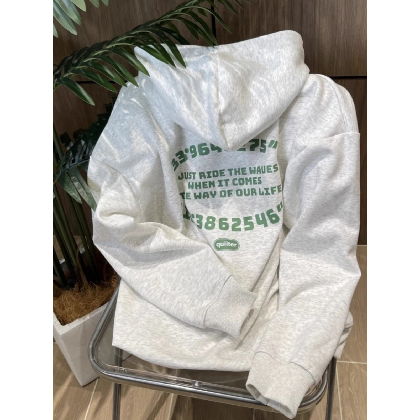 

Men's plus Size Hoodie Velvet Thiened Casual Jaet Autumn Winter Warm Polyester Fiber Letter Pattern Leisure Sle