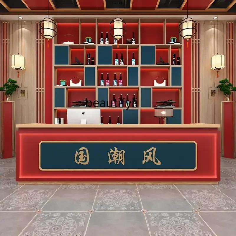 Wedding supplies bar front desk, hot pot restaurant barbecue shop checkout page reception desk