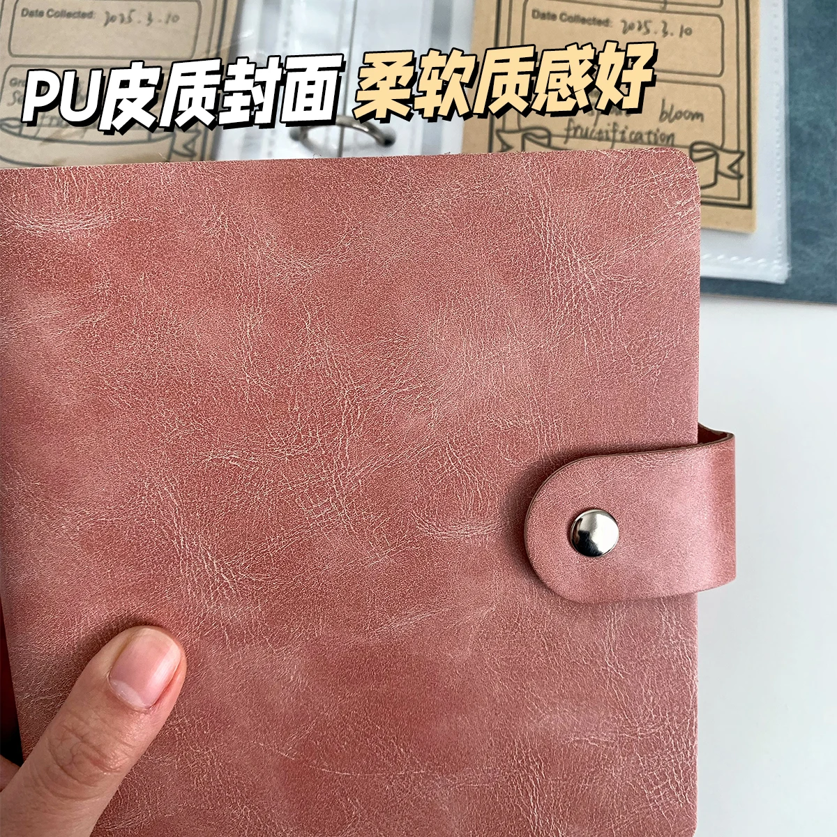 Journal GO 25pages PU Leather Flexi Organizer Book Photo Frame Card Collection Vintage Portable Notebook Scrapbook Stationery - view 6