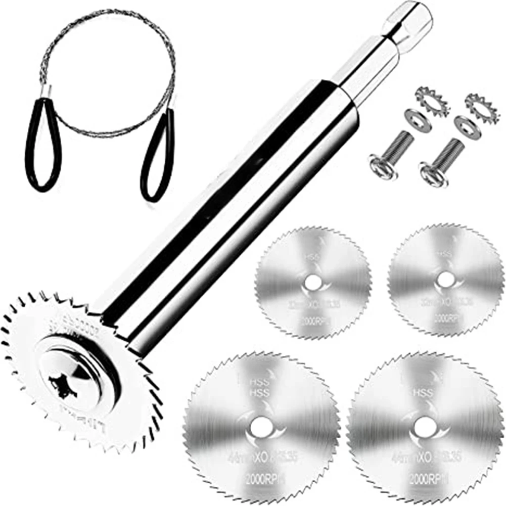 

PVC Pipe Inside Cutter with 1/4Inch Hex Shank, Plumbing Inside Cutter Internal Pipe Cutter, 32MM & 44MM, with Wire Saw