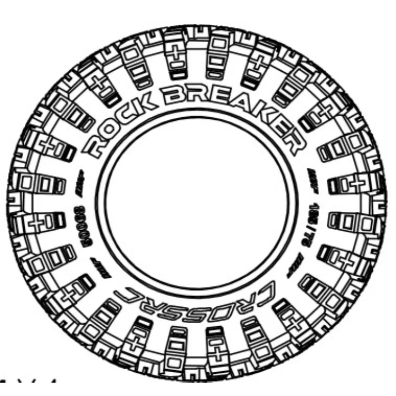 

CROSSRC Кожа шины для большого динозавра с треснувшими камнями (одна упаковка, без ступицы колеса) CS-97401532