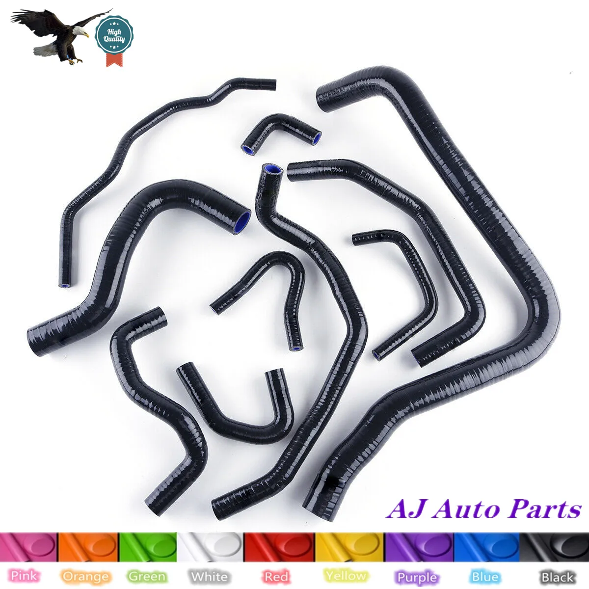 

For 1990-1993 Honda Accord MK4 CB7 2.2L Silicone Radiator & Heater Hose Kit （3-PLY Hose ）