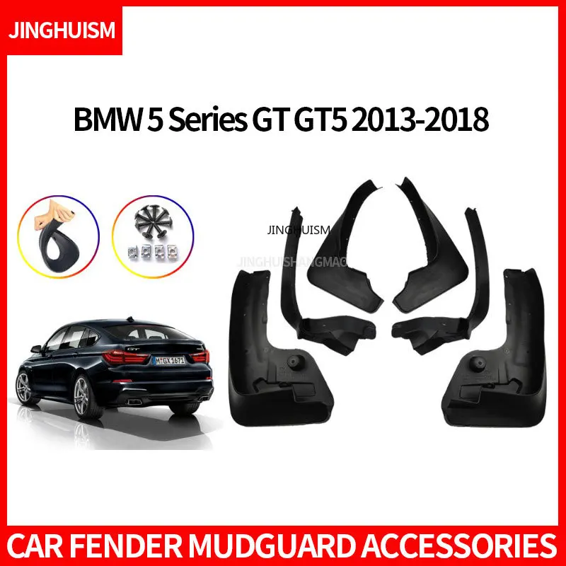 For BMW 5 Series GT GT5 2013-2018 Mudguards Fenders Black ABS Material Auto Tire Protection Vehicle Exterior Styling Accessory