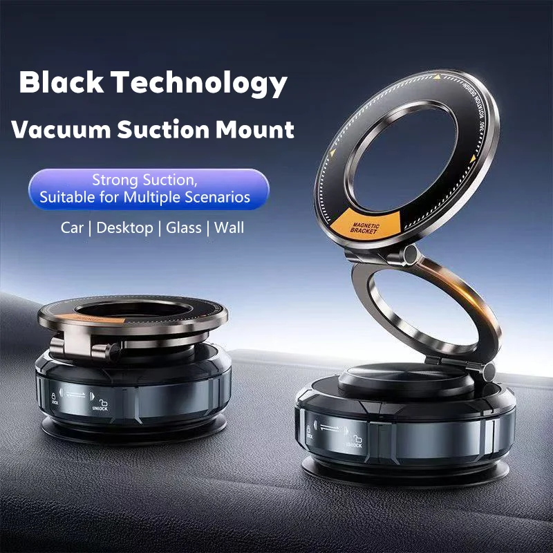 

Strong Vacuum Magnetic Phone Holder Stand Universal Foldable Design 360° Adjustable Vacuum Mount for Magsafe Suction Cup Phone