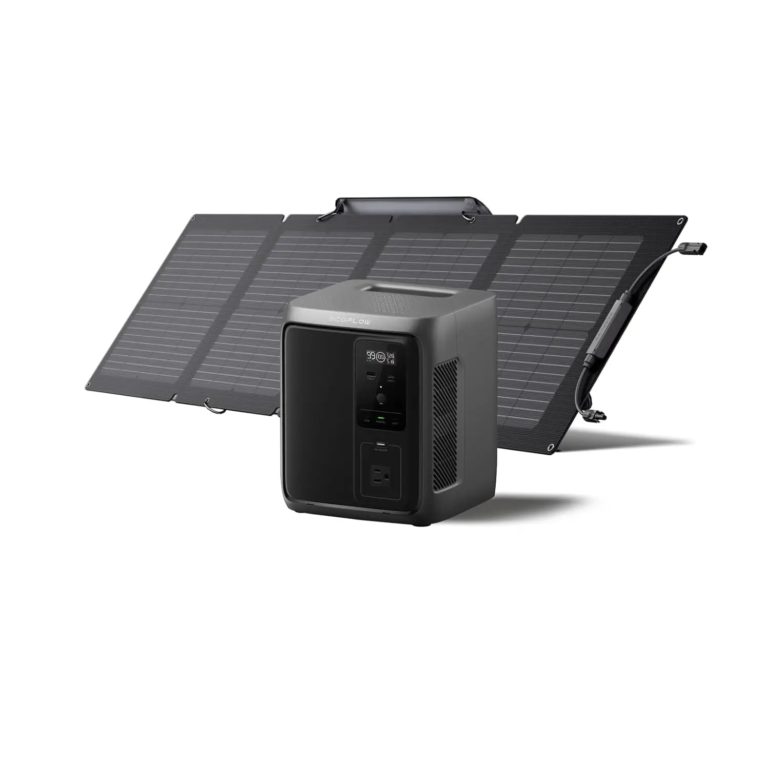 

Солнечный генератор DELTA 3 1000 Air с солнечной панелью 110 Вт, аккумулятором LiFePO4 (LFP) 960 Вт·ч, портативным источником питания переменного тока 500 Вт, индивидуальная комплектация
