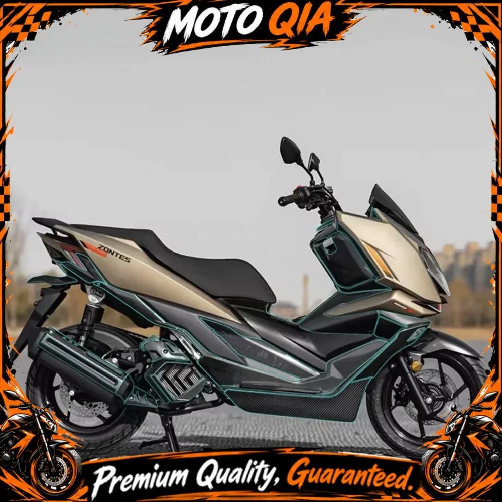For 2026 ZONTES 150X carbon fiber protective film, motorcycle modification fuel tank sticker, anti-wear sticker accessory.