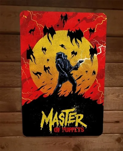 Eddie Munson Master of Puppets  Metal Wall Sign