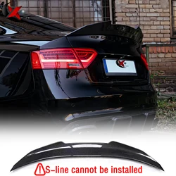 Car Spoiler For Audi A5 B8 B8.5 8TA 8T3 2-Door Sportback PSM Style Real Carbon Fiber Material Rear Spoiler Trunk Wing 2009-2016