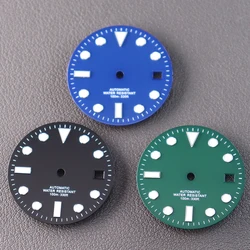 28.5mm Dial Fit Miyota 8215 ETA 2836 Mingzhu DG2813 Movement Watches Accessories C3 Luminous For skx007 Submariner Cases Parts