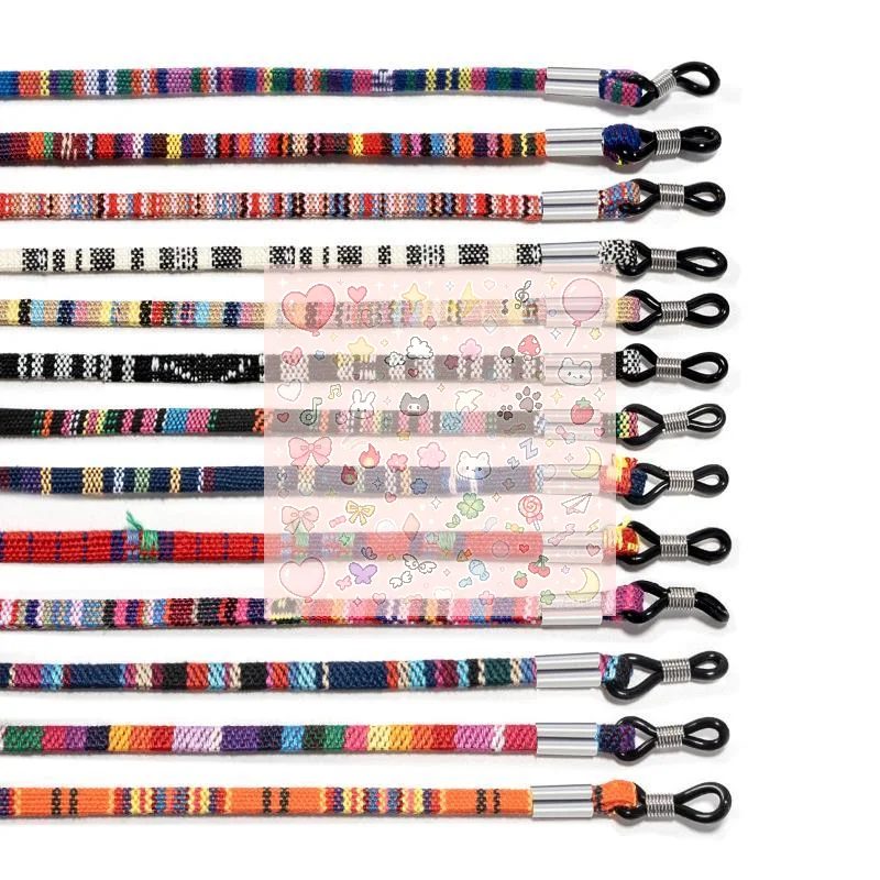 Glasses Sunglasses Cotton Neck Strap Fixing Strap Glasses Hanging Neck Strap High end Ethnic Rope Glasses Chain