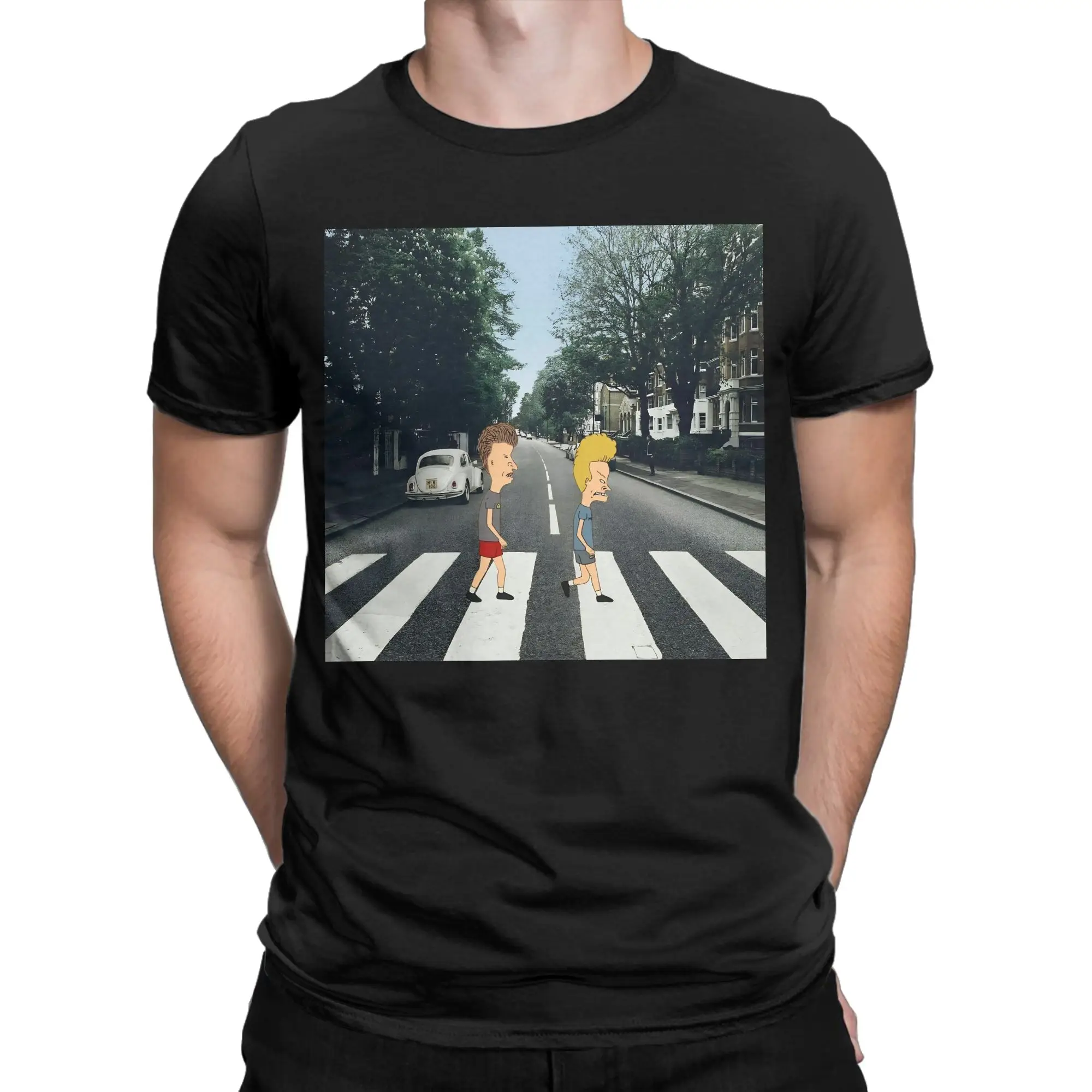 Men's Beavis and Butthead T Shirts  Pure Cotton Tops Funny Short Sleeve Crew Neck Tees Unique T-Shirts