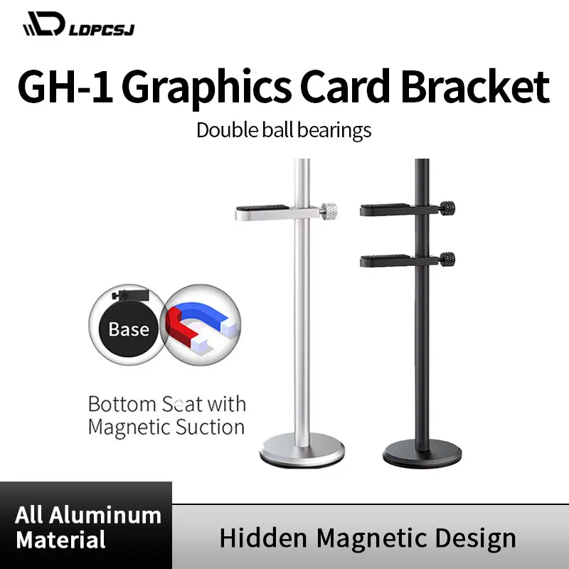 

GH-1 GPU Support Jack Desktop PC Case Bracket Aluminum Alloy Graphics Video Stand Cooling Kit Video Cards Holder