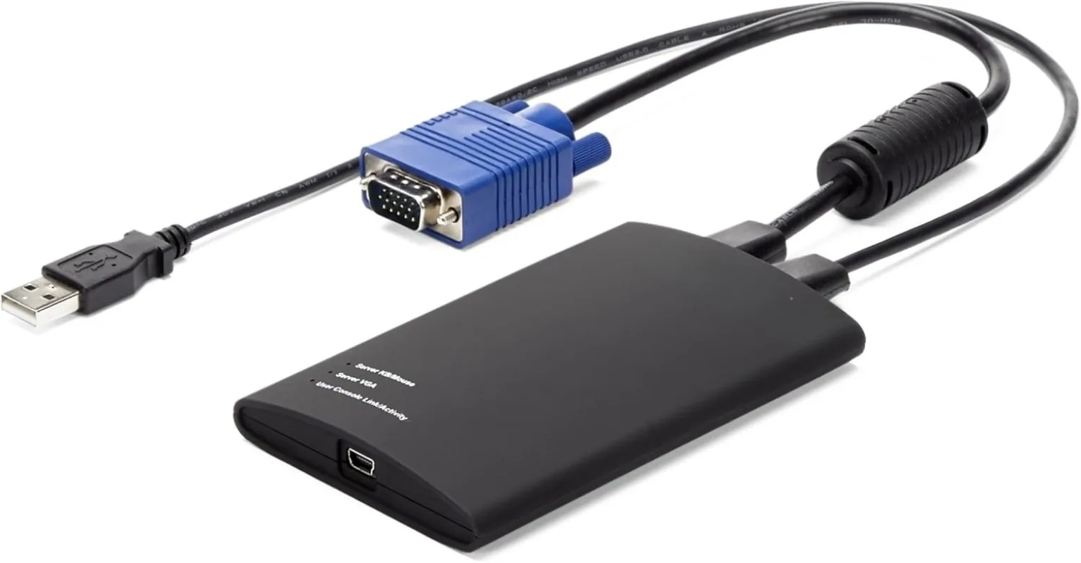 محول عربة تحطم الكمبيوتر المحمول المحمول لإدارة الخادم، وحدة تحكم USB/VGA KVM، Windows/Linux/MacOS - TAA