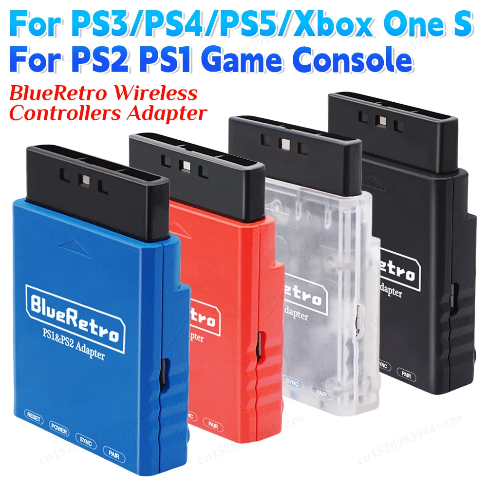 Blueretro Bluetooth Adapter for PS2/PS1 Game Console Portable Controller Converter Receiver for PS3/PS4/PS5/8bitdo/Xbox One S