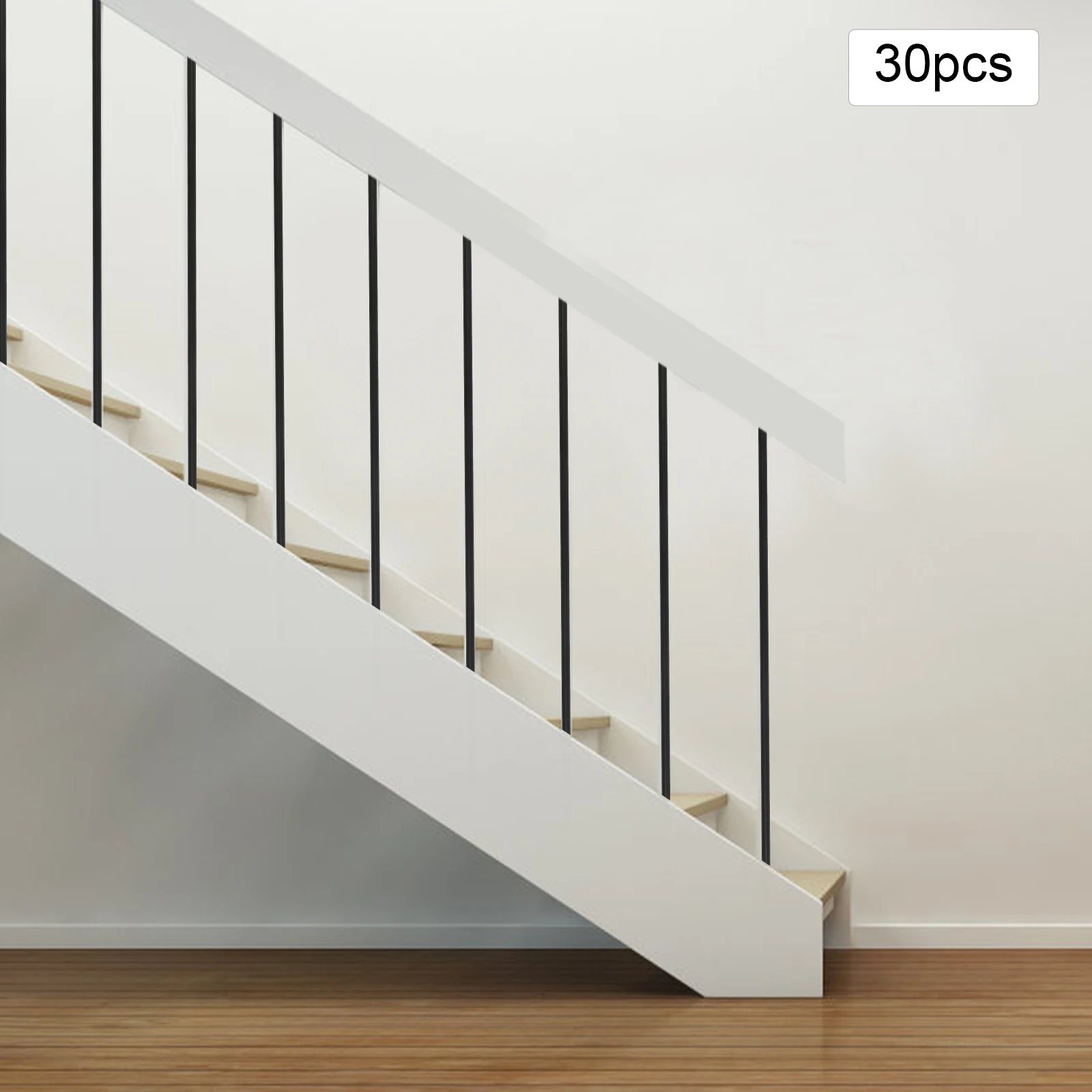 Balustri protettivi per scale da 30 pezzi: resiste a spinta e impatto per prevenire cadute, dal design nero elegante come decorazione domestica
