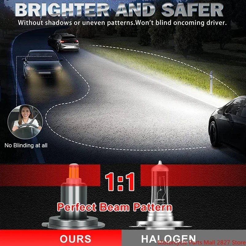 3D 360 H7 H11 H3 LED Headlights 1000W High Power Canbus Led H1 HB3 9005 6000K H8 HB4 9006 H9 9012 HIR2 Turbo Car Lamp Fog Lights