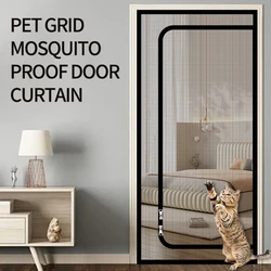 U-shaped zipper anti cat and anti dog screen window net, self installed zipper anti mosquito screen door