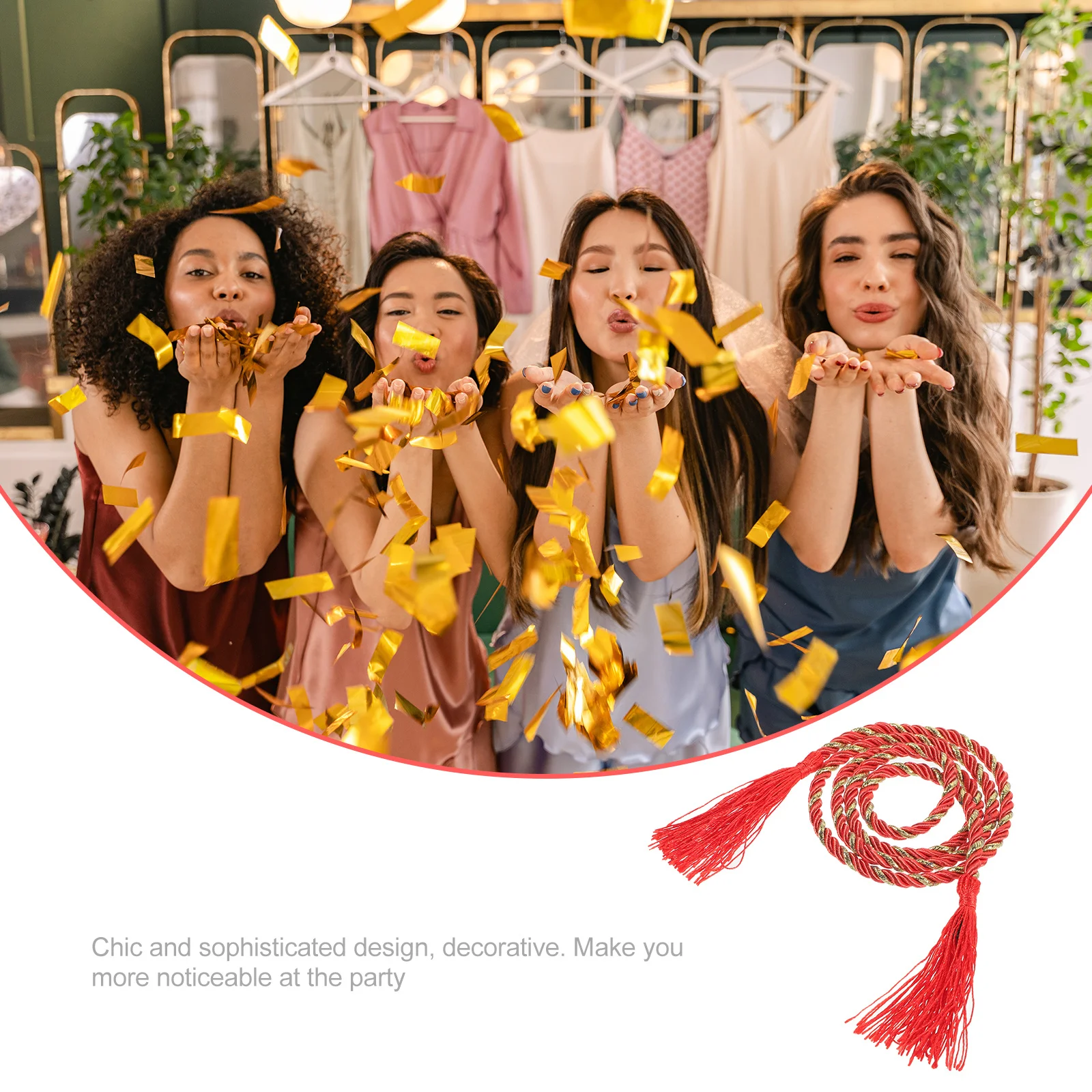 여성용 태슬 허리띠 일본 DIY 벨트 심플하고 우아한 스타일 다용도 연회 파티 일상 매칭 선물