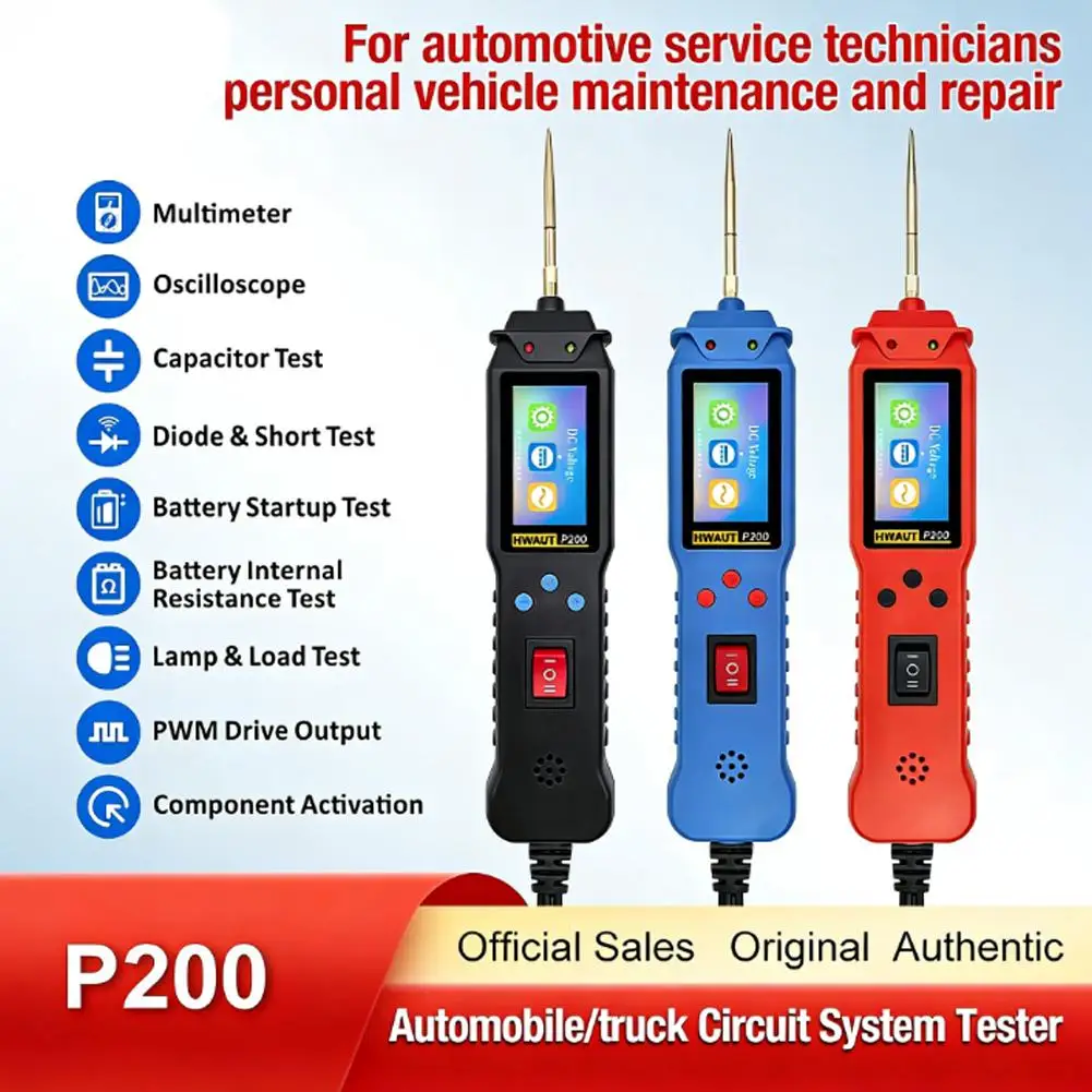 

P100 P200 Тестер автомобильных цепей Комплект зондов силового цепи 24 В Зонд диагностический тестер силовой системы Электрический инструмент Circui R1R8