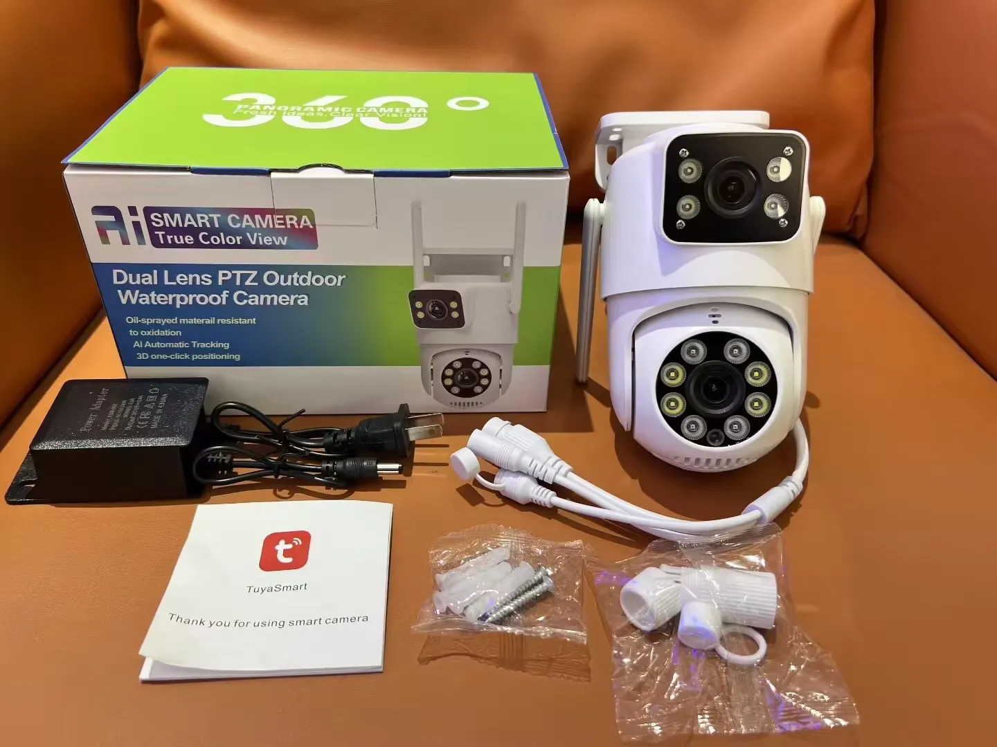 4MP Tuya/Yoosee/iCsee APP Full Color Dual Lens WIFI IP Camera AI Humanoid Detection Home Security CCTV Intercom Baby Monitor