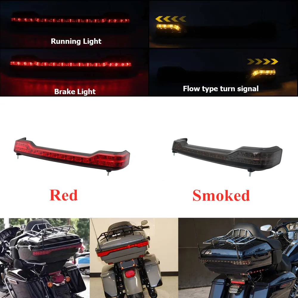 

For Harley Touring Road Electra Glide Limited 2014-23 Motorcycle Tour Trunk Pack Turn Signal Brake Tail Light For Rear Tour Pak