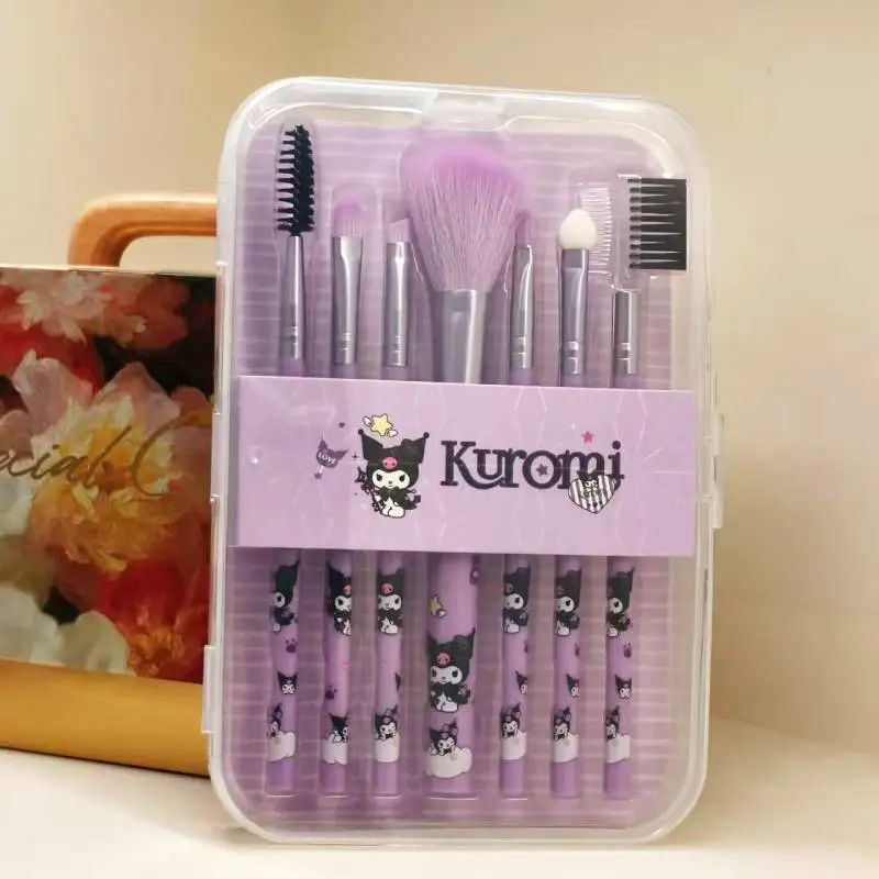 مجموعة فرش مستحضرات التجميل من كورومي، فرشاة جديدة لطيفة ومبتكرة بنمط كرتوني حلوة وبسيطة ومتعددة الوظائف #1