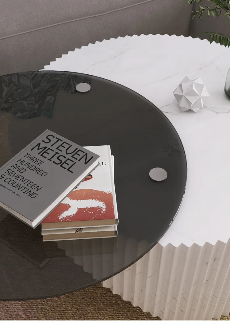 طاولة قهوة مستديرة غرفة معيشة حديثة وبسيطة طاولة إبداعية شخصية بسيطة #5