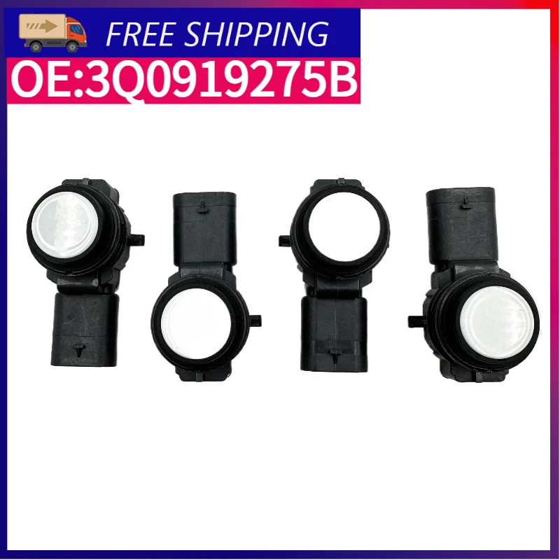 1/4pcs 3Q0919275B 0263033916 PDC Parking Reversing Sensor For VW Tiguan Skoda Kodiaq Car Accessories White