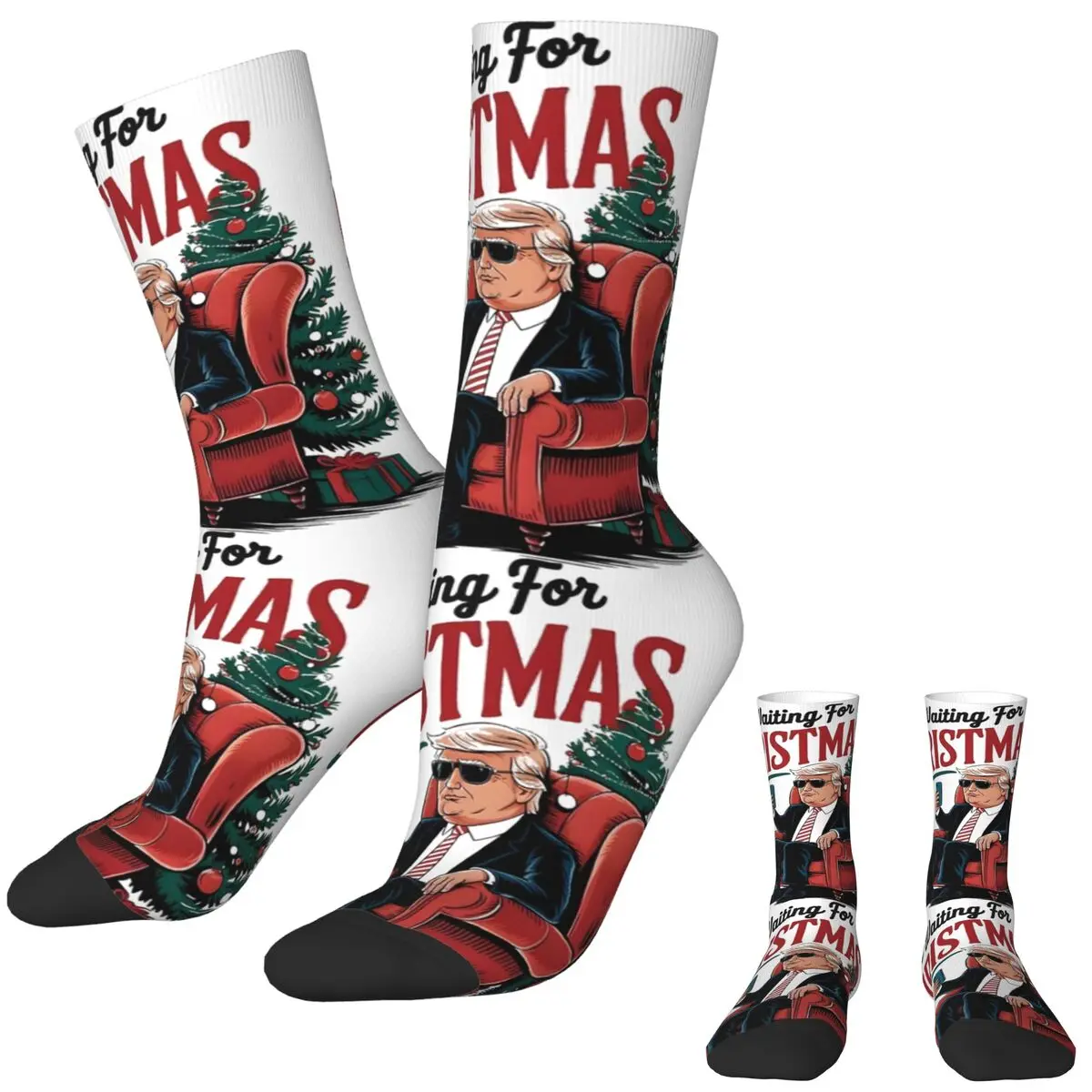 TRUMP Socks just waiting for christmas Kawaii Stockings Spring Anti Skid Men's Socks Warm Soft Design Outdoor Sports Socks