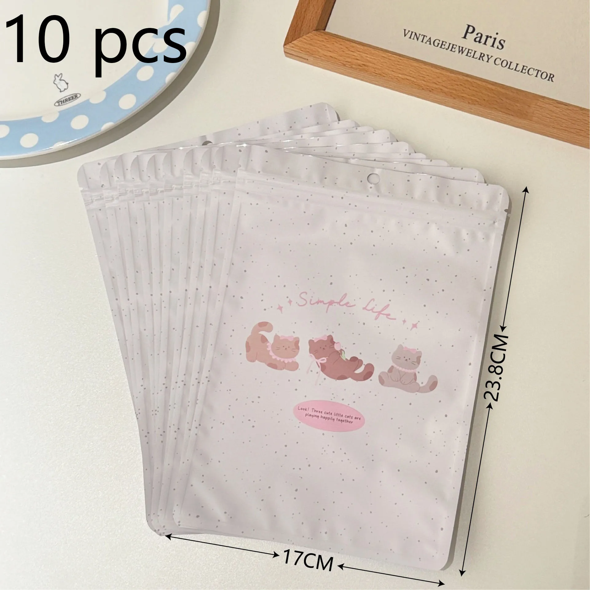 10/20 Stück selbstverschließende Beutel mit niedlichen Katzen und Hunden für Kartenverpackungen, Geschenkverpackungen, versiegelte Beutel – Detail 2