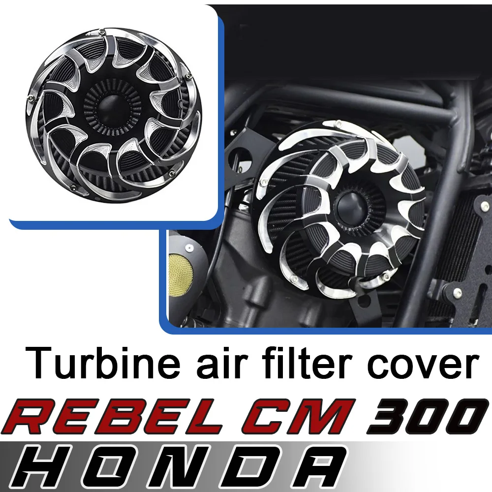 

For HONDA Rebel CM300 modified right side retro turbine air filter rebel cm300 air filter engine decorative cover accessories