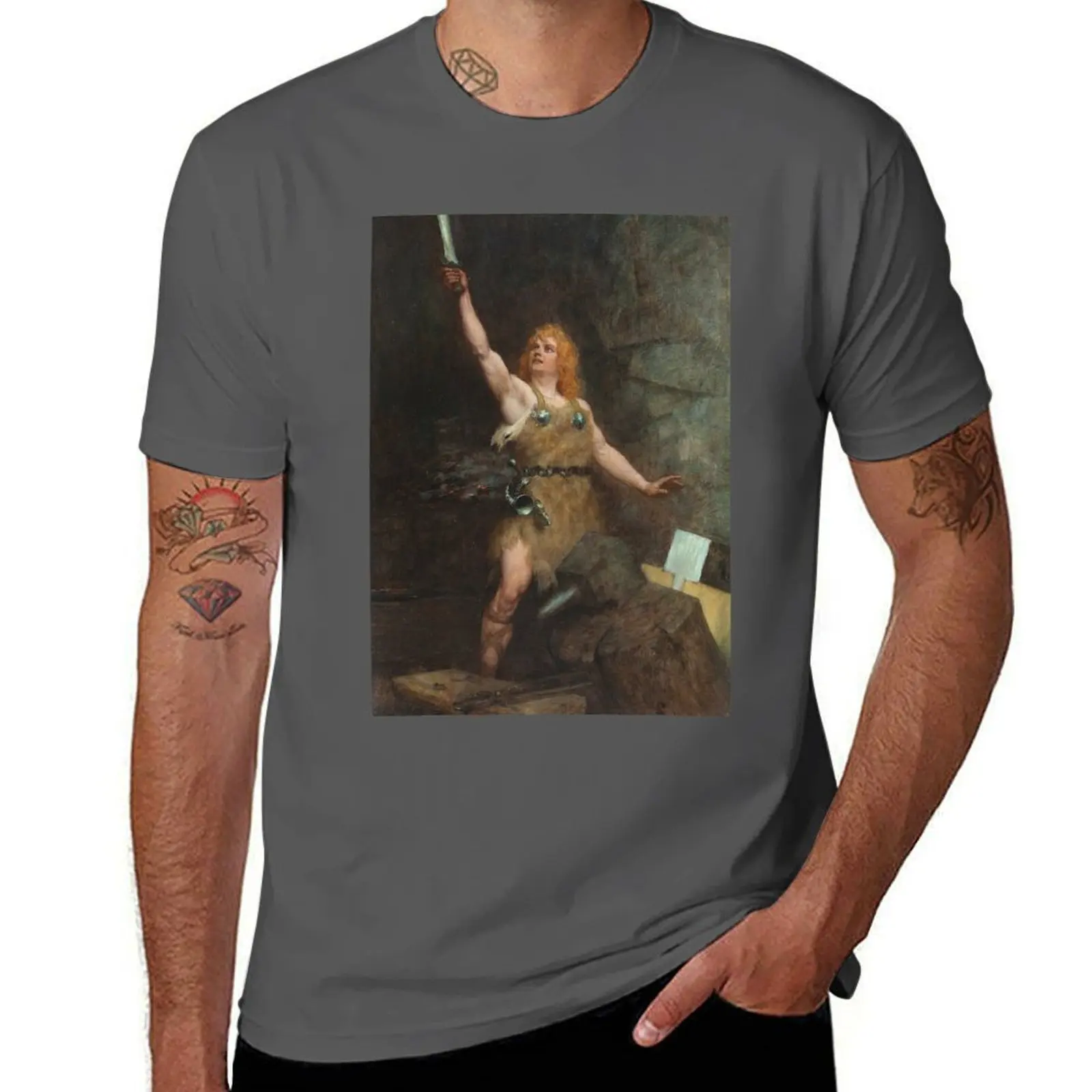 

Siegfried in the Forge - Ferdinand Leeke T-Shirt man t shirt designer man t shirts graphic T-Shirt