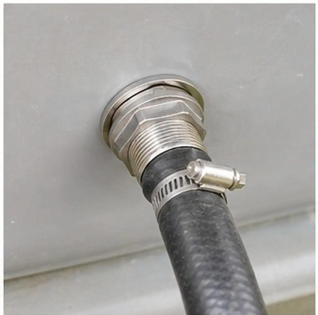 Bulkhead Water Tank Connector High Grade Stainless Steel Garden Hose Adapter for Pools Aquariums Rain Barrels