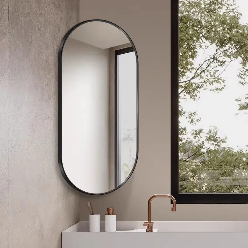Upgrade Telescopic 360 Degree Rotating Metal Bathroom Washbasin Makeup Table Feng Shui Mirror with LED Fill Light Lamp