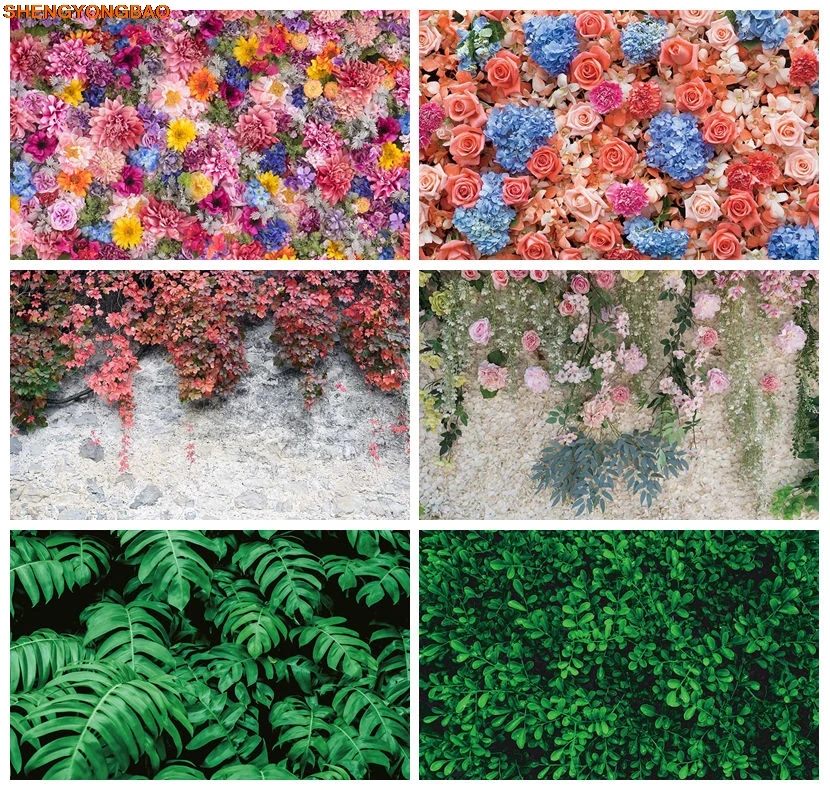 

Flower Wall Photography Background Spring Wedding Birthday Photozone Backdrop Children Studio Photocall Accessories