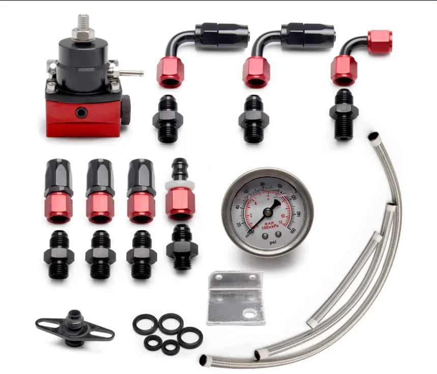 Für 7MGTE MKIII mit Schlauchleitungsanschlüssen, Ölstärke 100 psi, universell verstellbar, FPR AN6 Fitting, EFI-Kraftstoffdruckregler – Detail 3